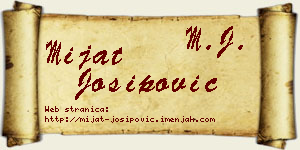 Mijat Josipović vizit kartica
